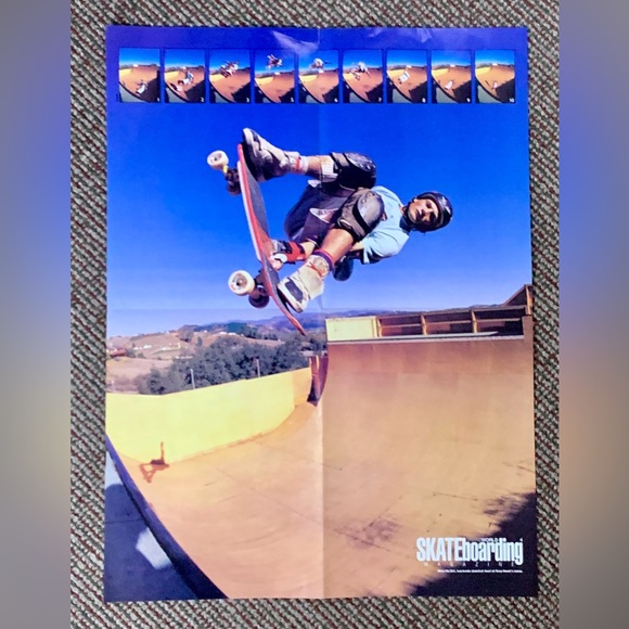 1980s Vtg Transworld Skateboarding Magazine Mike McGill Halfpipe McTwist Poster - Picture 2 of 12